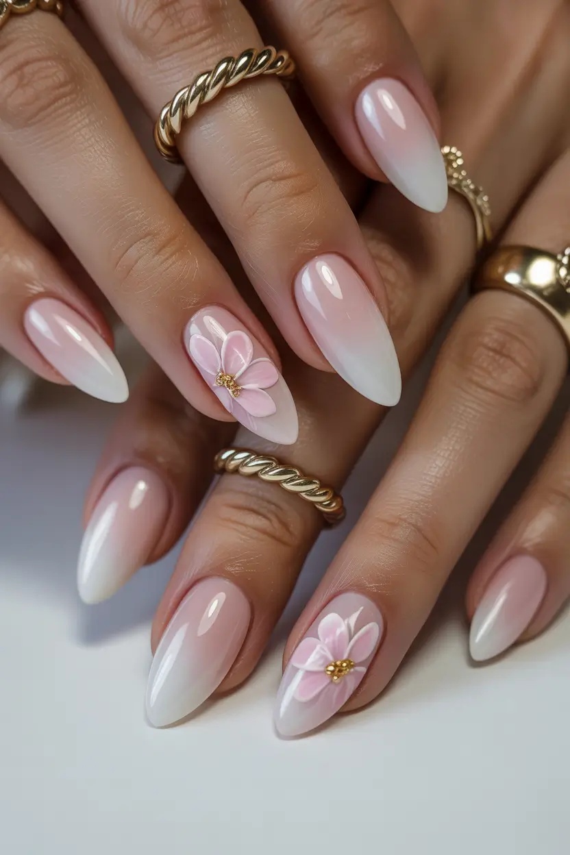 stylish spring nail inspo 2026 Blush Ombre Bloom 8