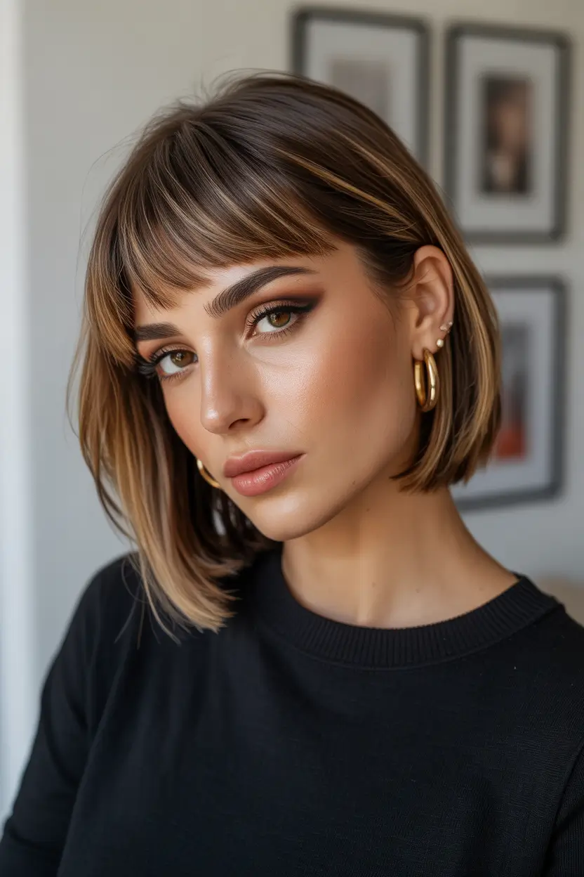 trendy spring bob haircut 2026 precision blunt bob with micro fringe 9