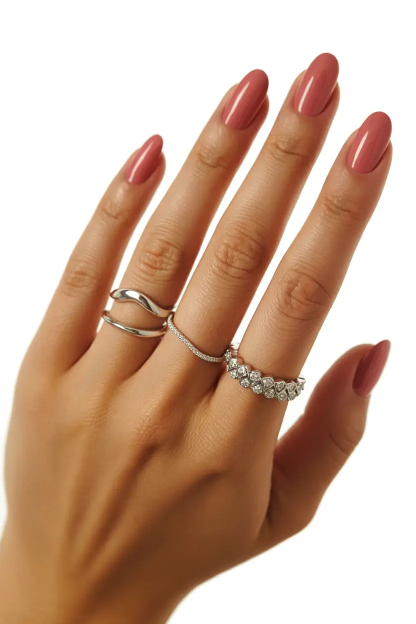 spring break nails 2026 muted mauve gloss minimal 20