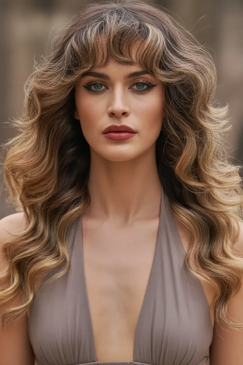 trendy spring long haircut looks 2026 Voluminous Retro Waves With Modern Texture