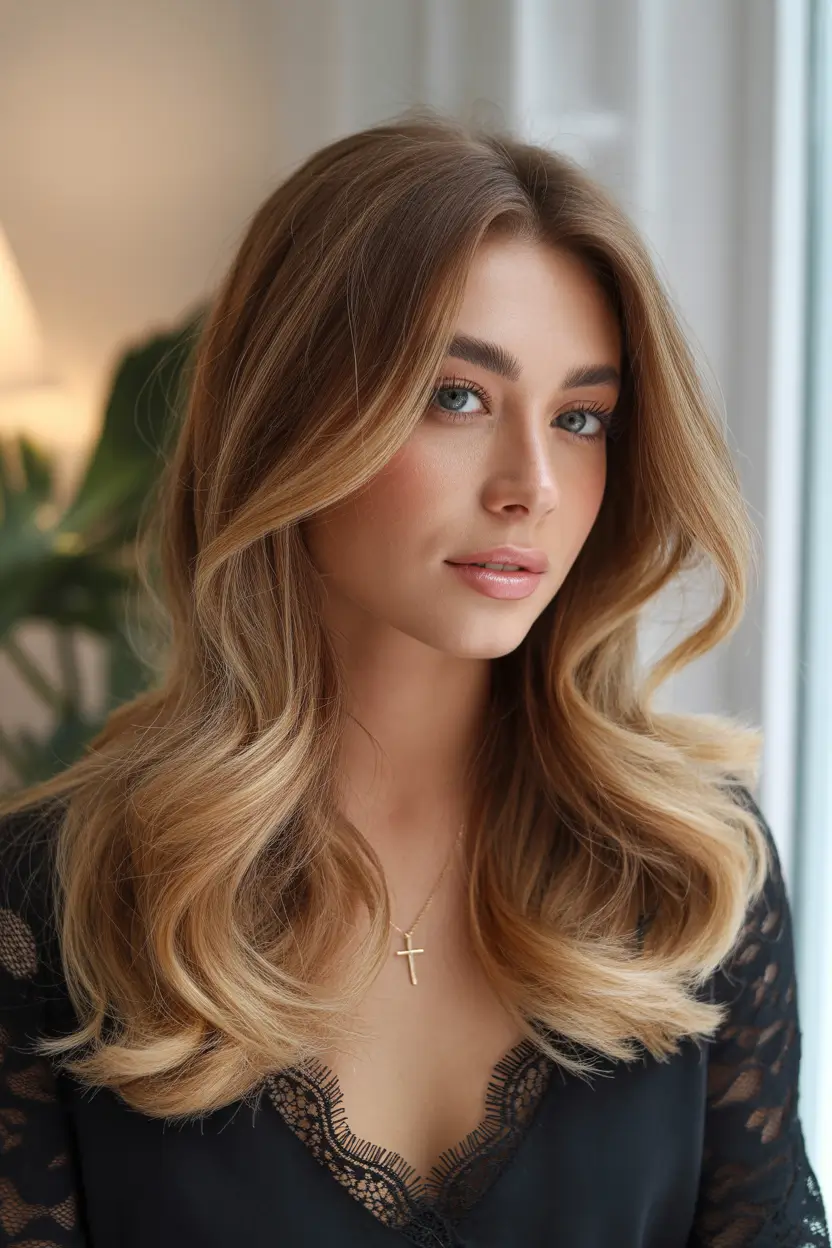 trendy spring long haircut looks 2026 Soft Blonde Volume With Lived-In Dimension
