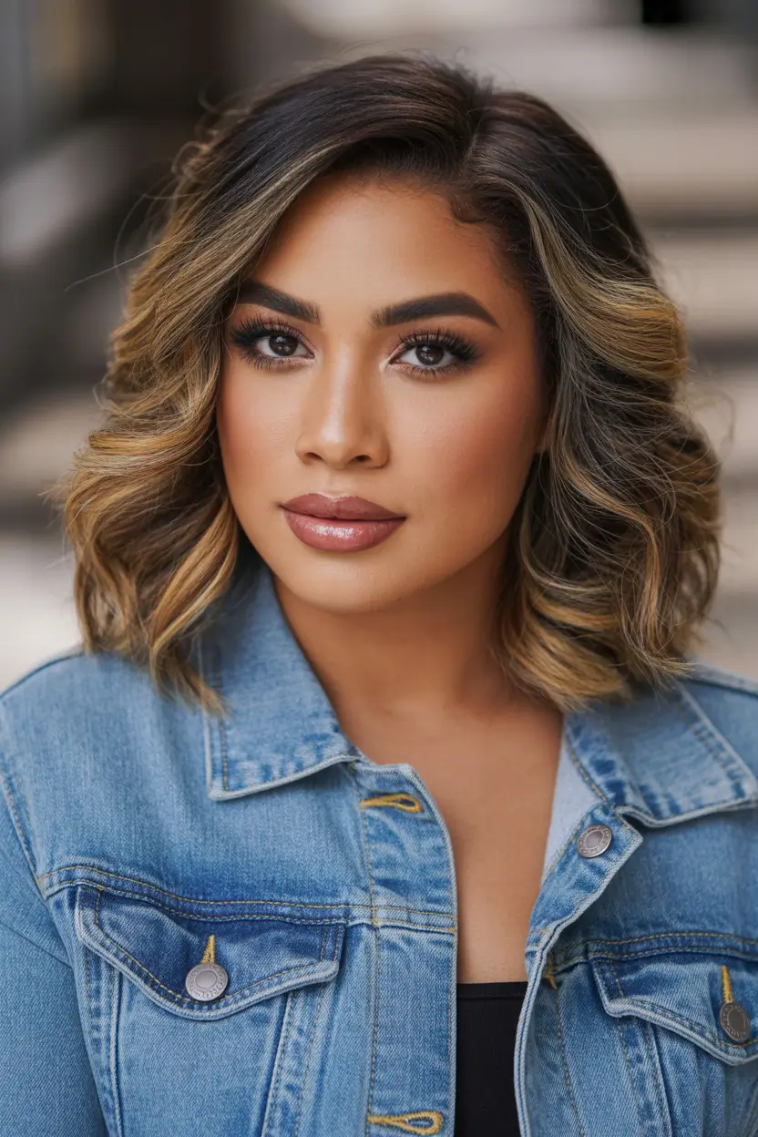 trendy spring short haircut 2026 soft wavy brunette bob