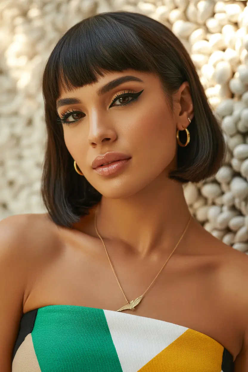 trendy spring short haircut 2026 precision micro bob short bangs 12