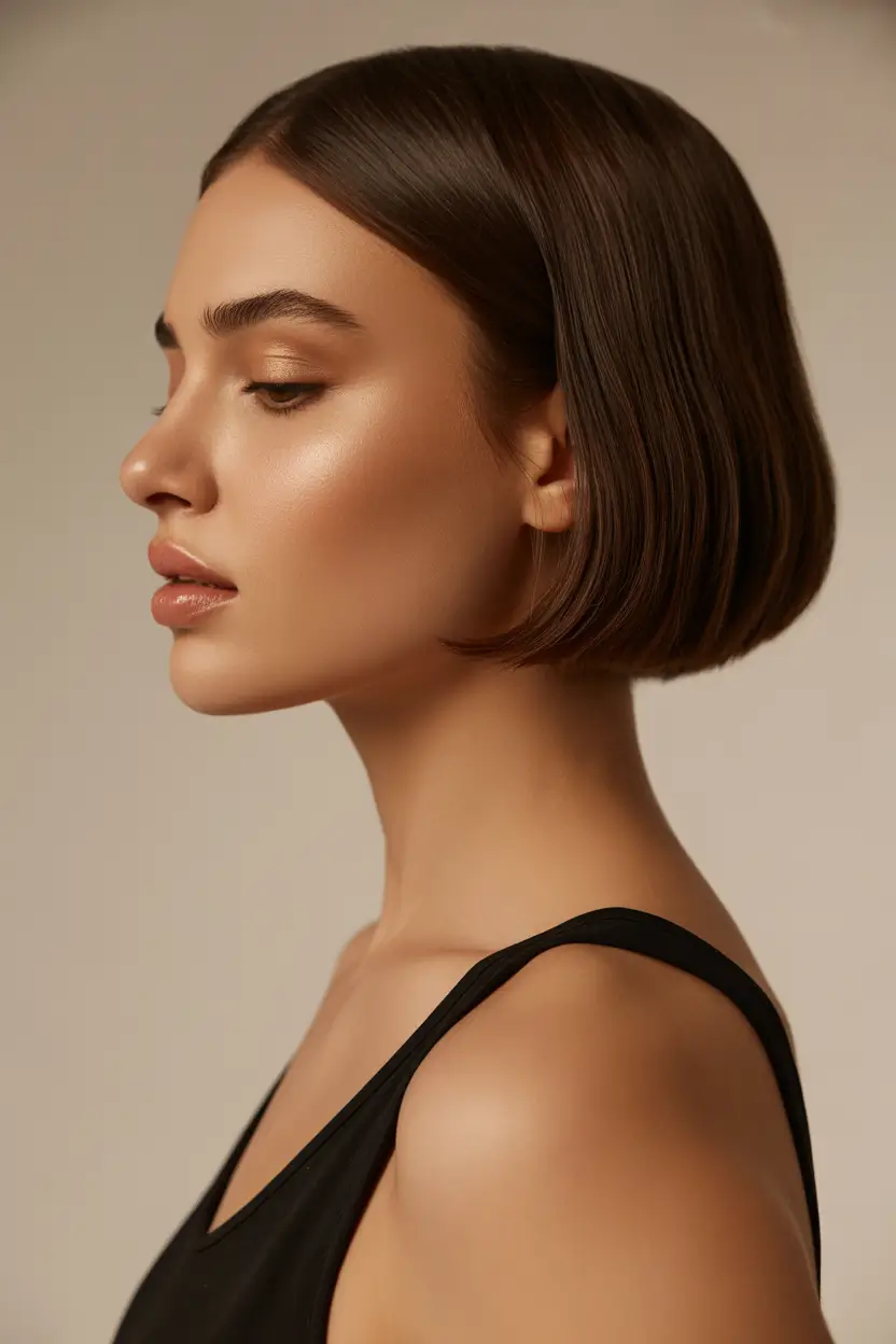 trendy spring short haircut 2026 ultra sleek blunt micro bob 20