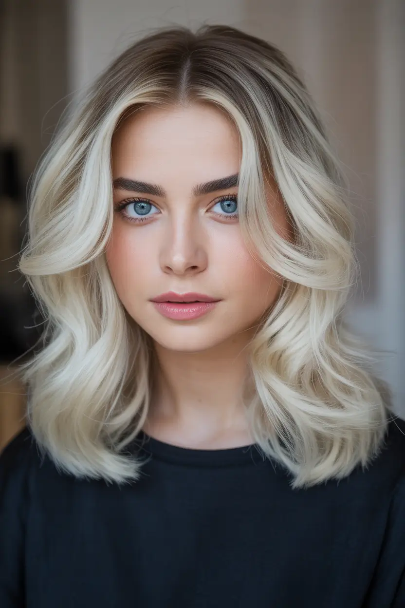 trendy spring short haircut 2026 soft platinum layered lob 7