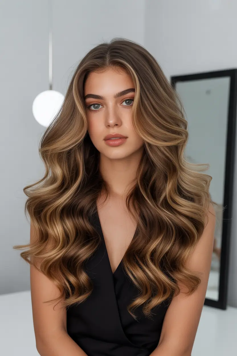 vibrant spring hair color for brown skin 2026 chocolate honey waves 10