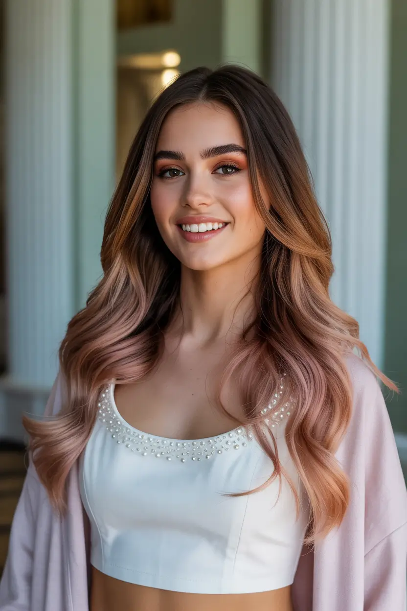 vibrant spring hair color for brown skin 2026 rose gold pink 11