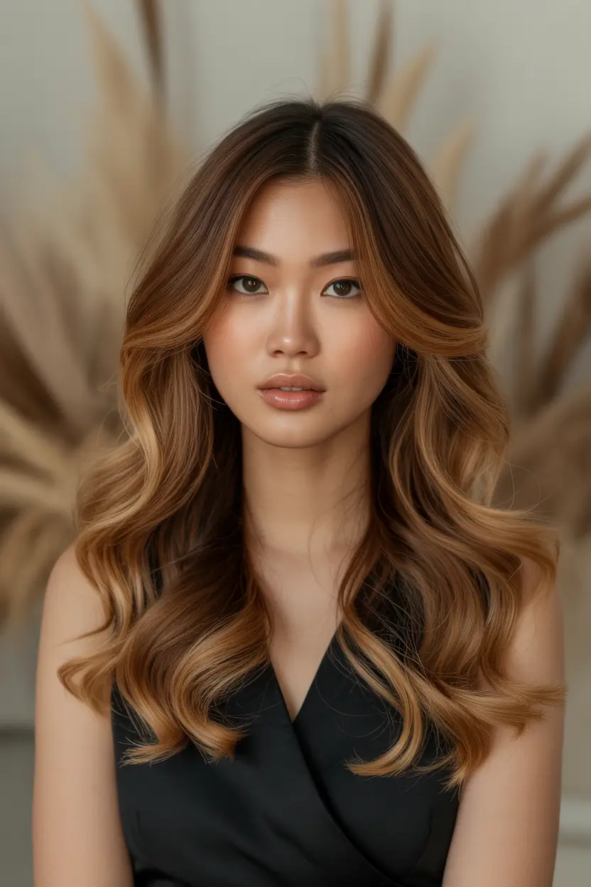 vibrant spring hair color for brown skin 2026 caramel chocolate 15