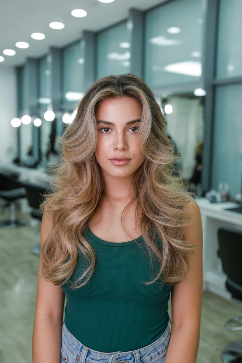 April hair colour ideas 2026 Voluminous Sand Blonde Layers 15