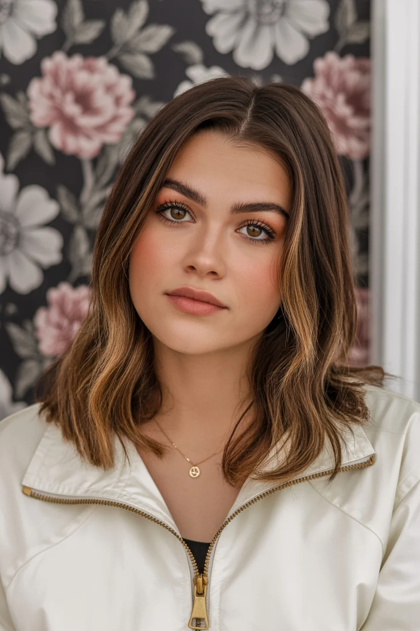 April hair colour ideas 2026 Soft Caramel Dimension Lob 17