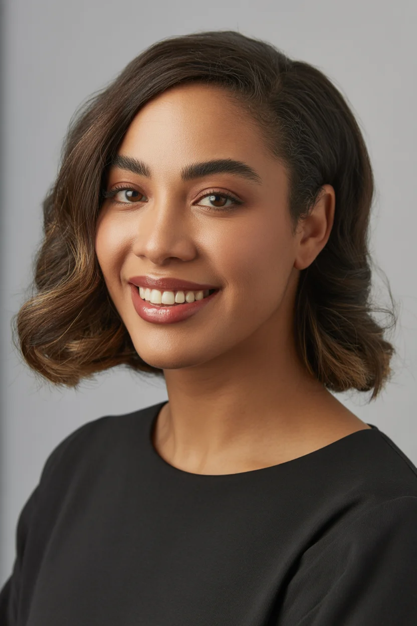 April hair colour ideas 2026 Soft Espresso Bob with Subtle Light 20