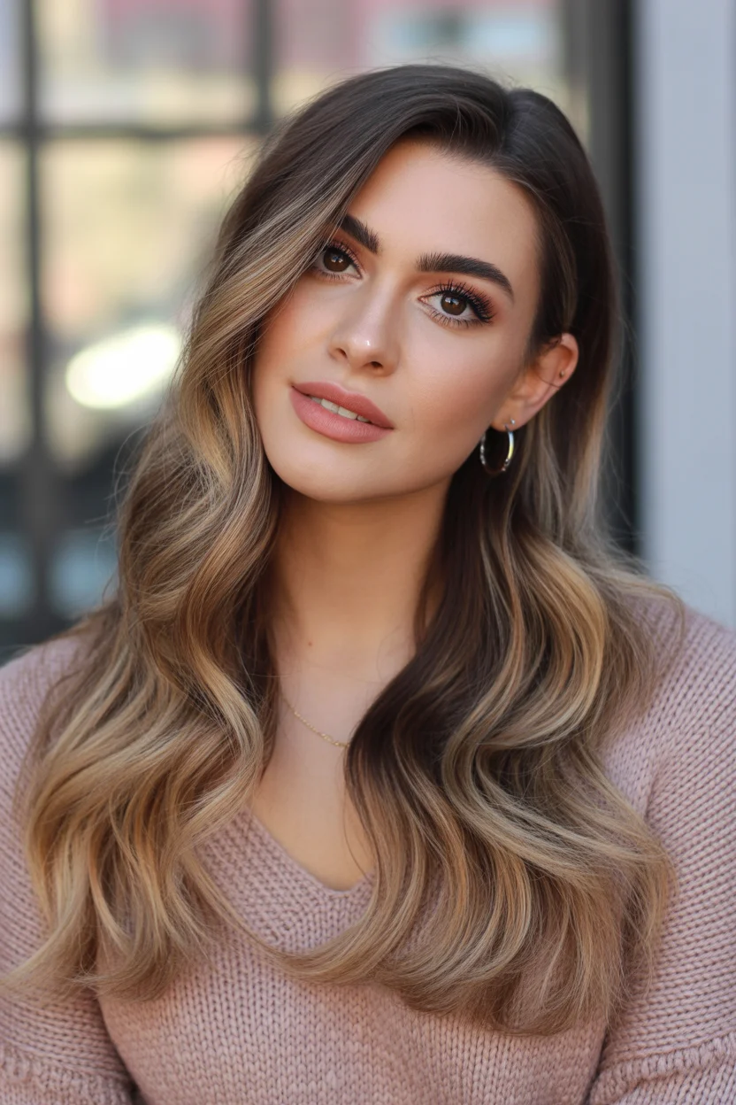 April hair colour ideas 2026 Soft Mushroom Brown Balayage 6