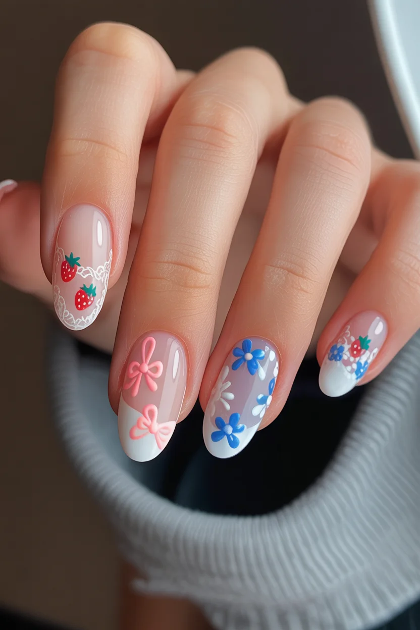 best spring vacation nails 2026 white french tip cute design