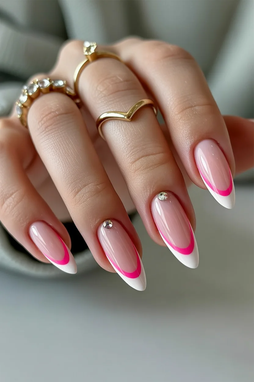 elegant pink spring nails 2026 double french manicure 17