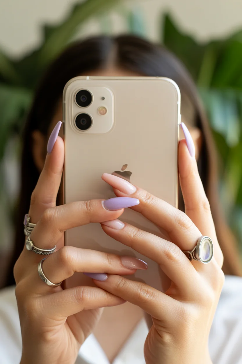 elegant spring ballerina nails 2026 minimal pastel ballerina nails with color blocking