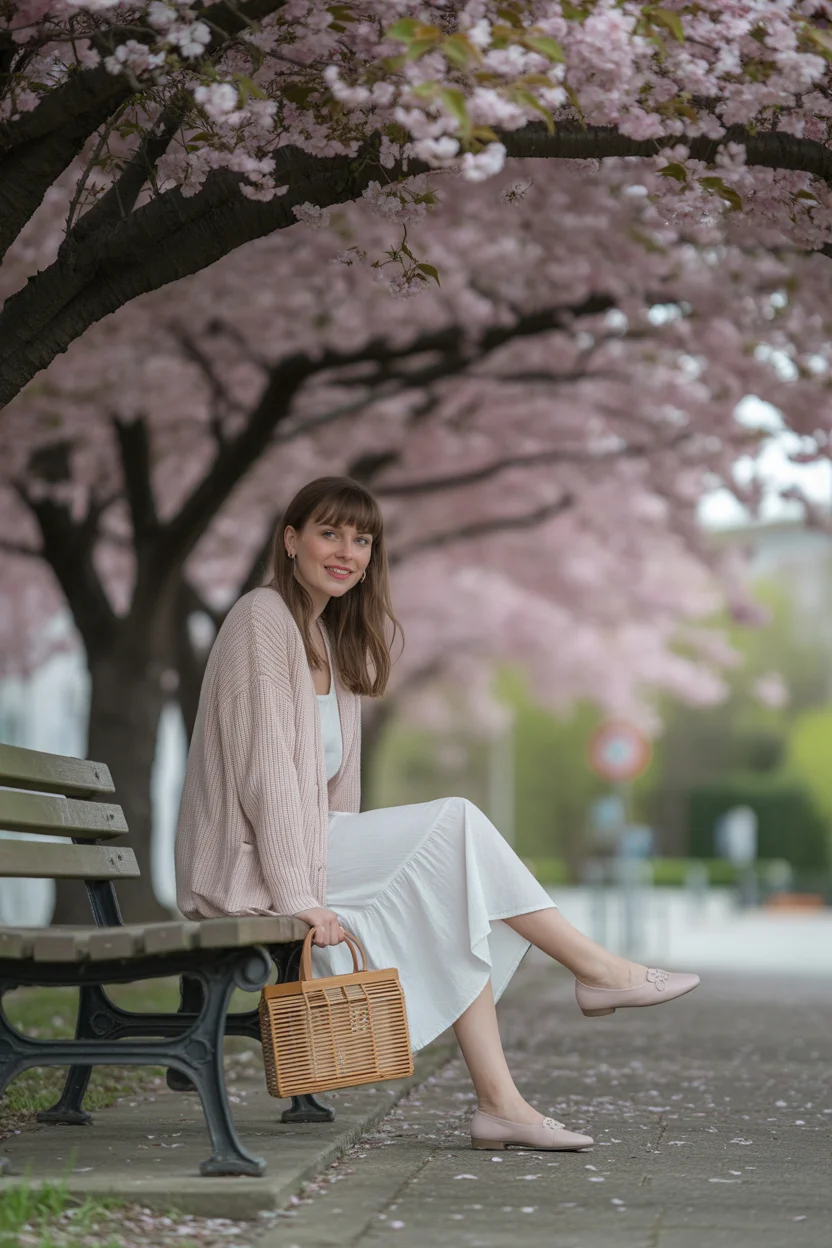 May outfits ideas 2026 Soft Blossom Layers for Gentle May Mornings