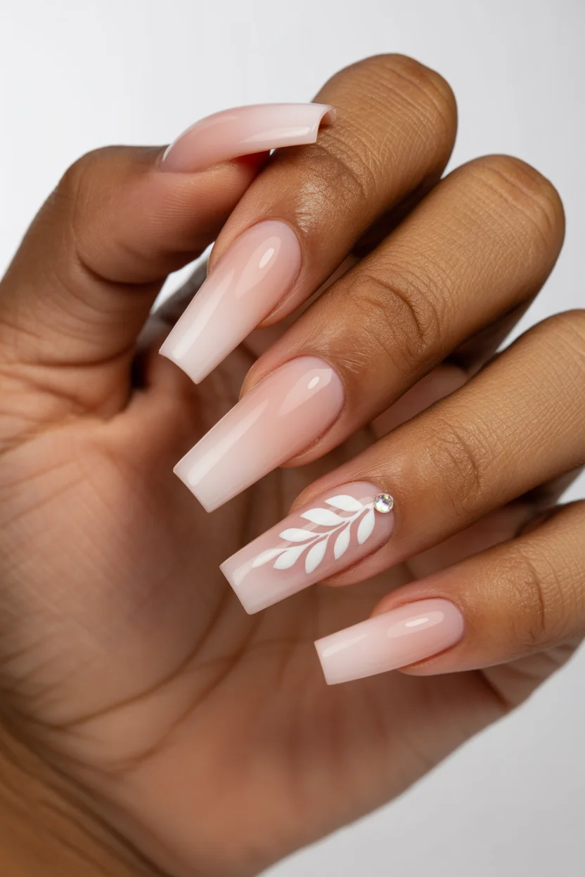 modern spring wedding nails 2026 blush coffin bride manicure 15