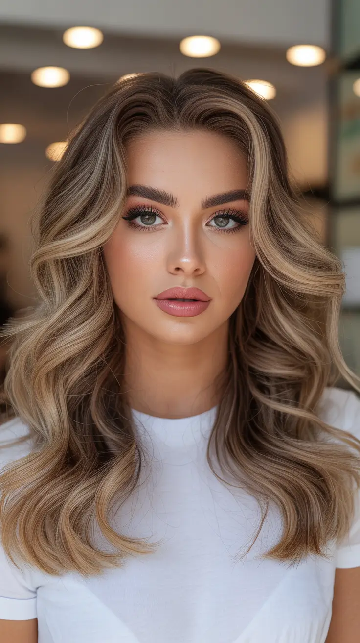 soft spring dark blonde hair color inspiration 2026 cool beige dark blonde with modern glam waves 7