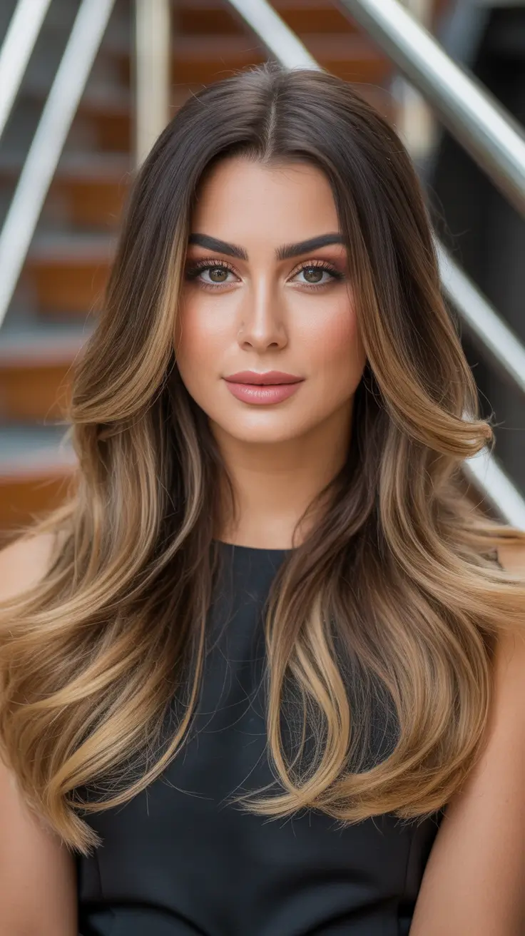 soft spring dark blonde hair color inspiration 2026 soft caramel dark blonde with lived in layers 9