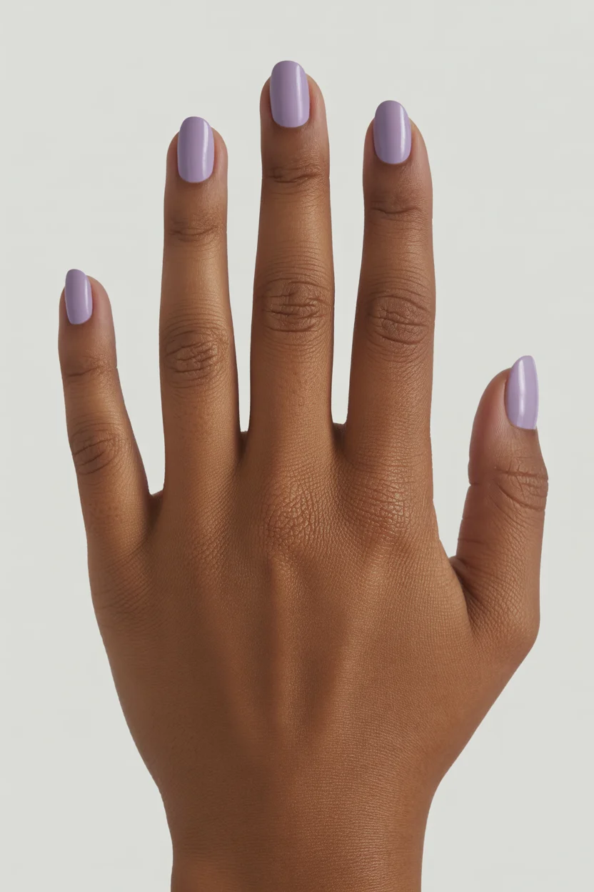 stylish spring nails for pale skin 2026 Soft Lilac Oval Minimalism - 18