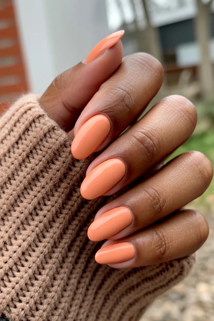 stylish spring nails for pale skin 2026 Muted Coral Short Nails That Feel Effortlessly Fresh