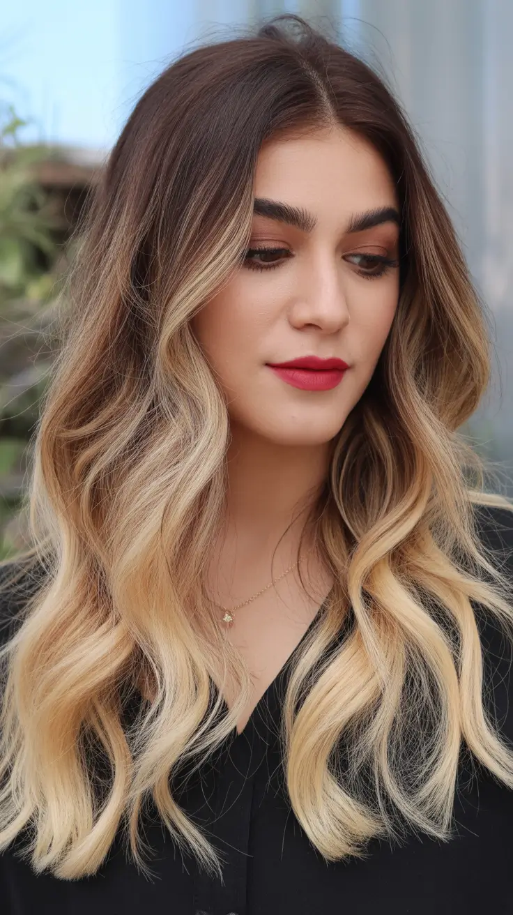 stylish spring ombre hair color 2026 soft espresso to vanilla cream blend
