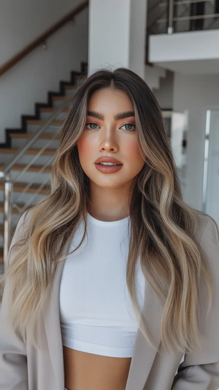 stylish spring ombre hair color 2026 neutral bronde gradient 20