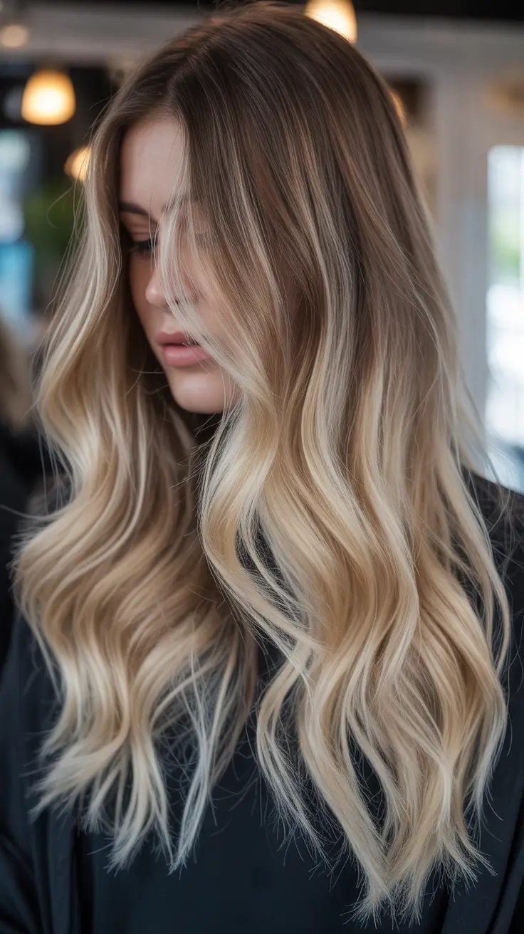 stylish spring ombre hair color 2026 airy beige blonde gradient 6