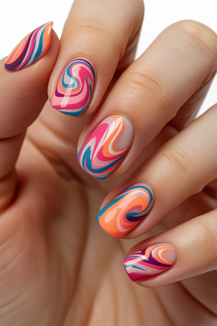 summer nail art ideas 2026 Soft Pastel Micro Florals for Romantic Short Nails 11