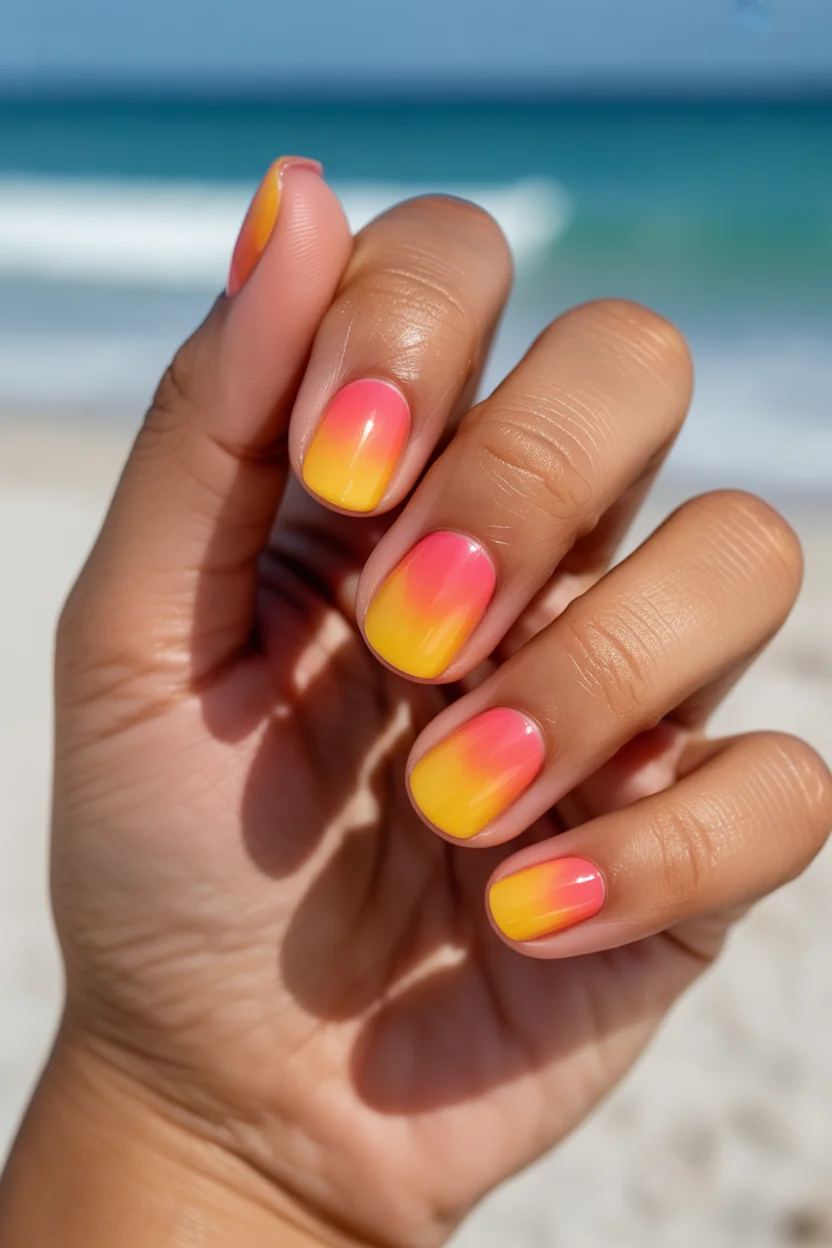 summer nail inspo 2026 Muted Pastel Color Block for Fresh Square Simplicity 17