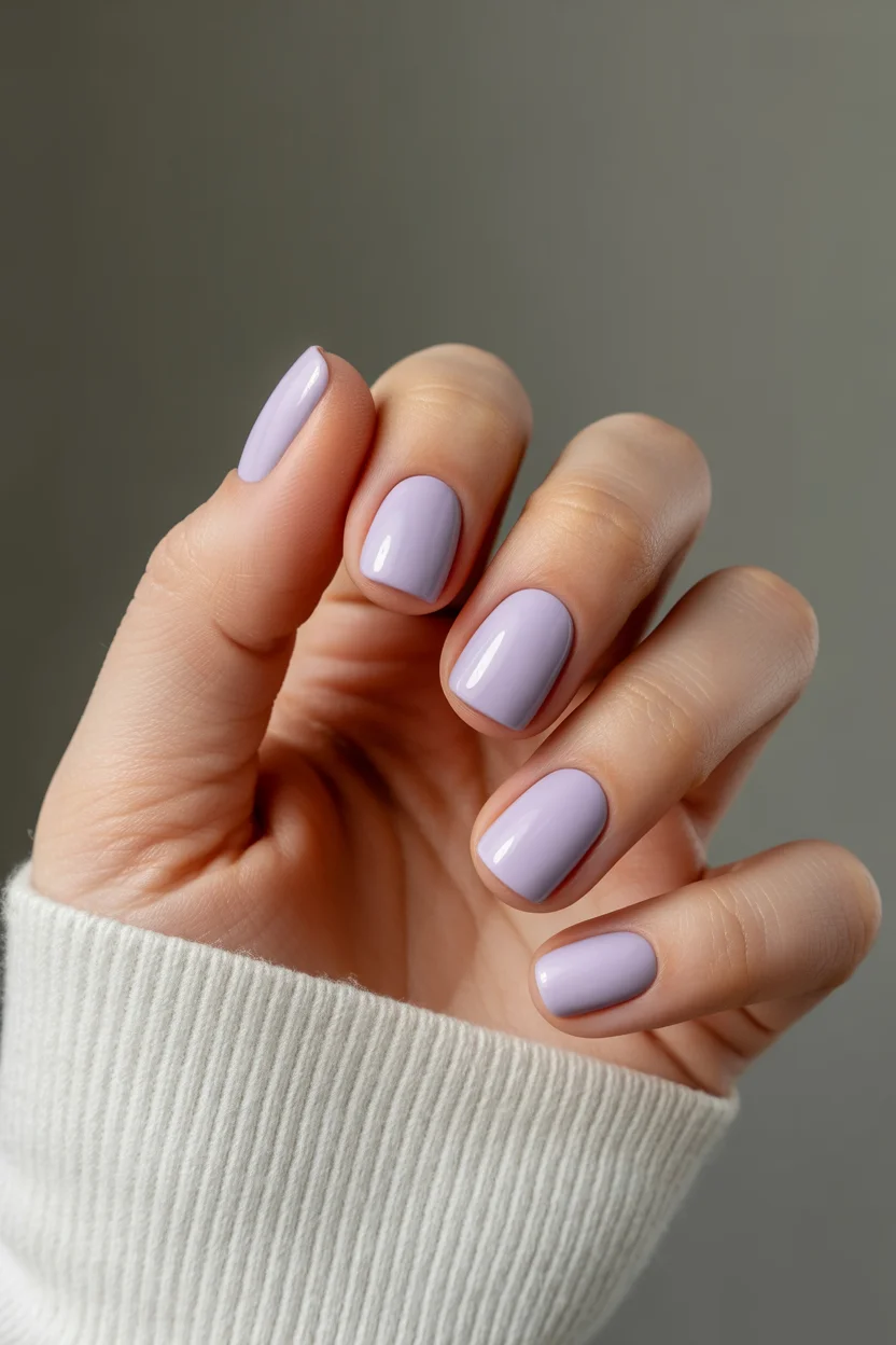 summer nail inspo 2026 Soft Lavender Short Nails for Calm Summer Days 19