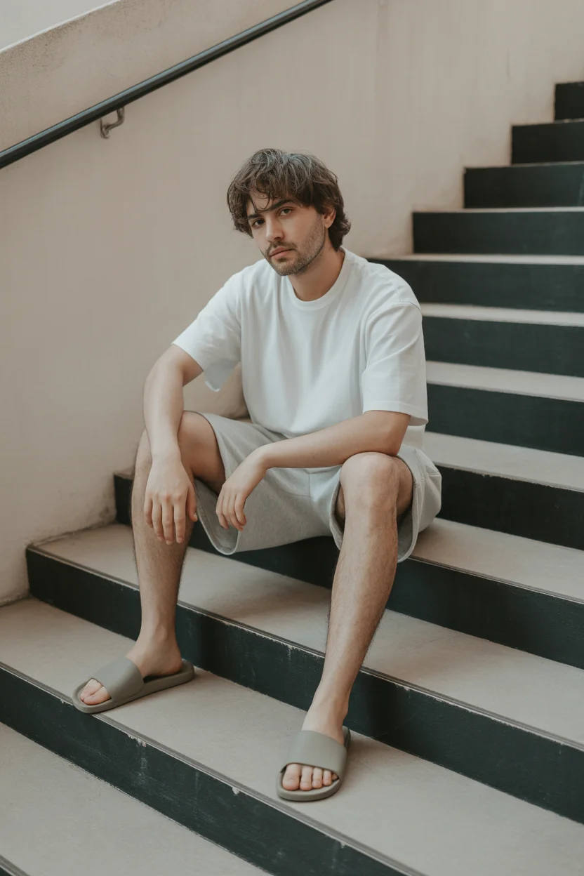 summer outfits fort men 2026 Soft Neutral Lounge Done Right