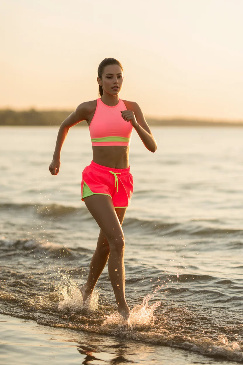swimsuit with shorts 2026 Neon Sport Energy for Active Summer Days 13
