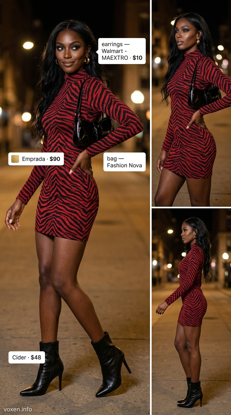 Tiger stripe bodycon dress for animal print summer outfits for women 2026.