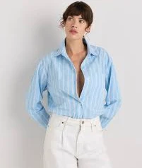 outerwear 100% Organic Cotton Poplin Long Sleeve Boyfriend Shirt Quince $39.9