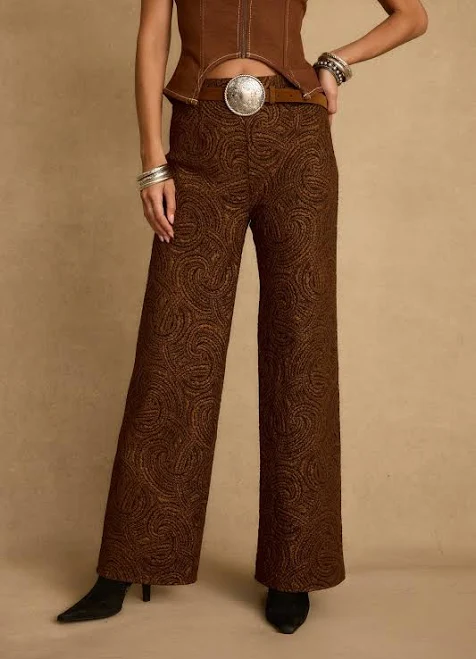 wide leg pants 12th Tribe Women's Swirl Wide Leg Trousers 12th Tribe $50