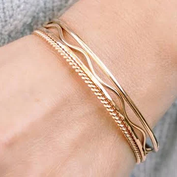 accessory 14K Gold Filled Dainty Stacking Bangle Set Etsy - LaurelElaineJewelry $320