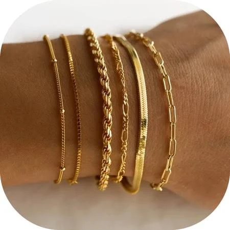 accessory 14K Gold Plated Dainty Layered Stacking Jewelry Set Walmart - Gosfry $14.39
