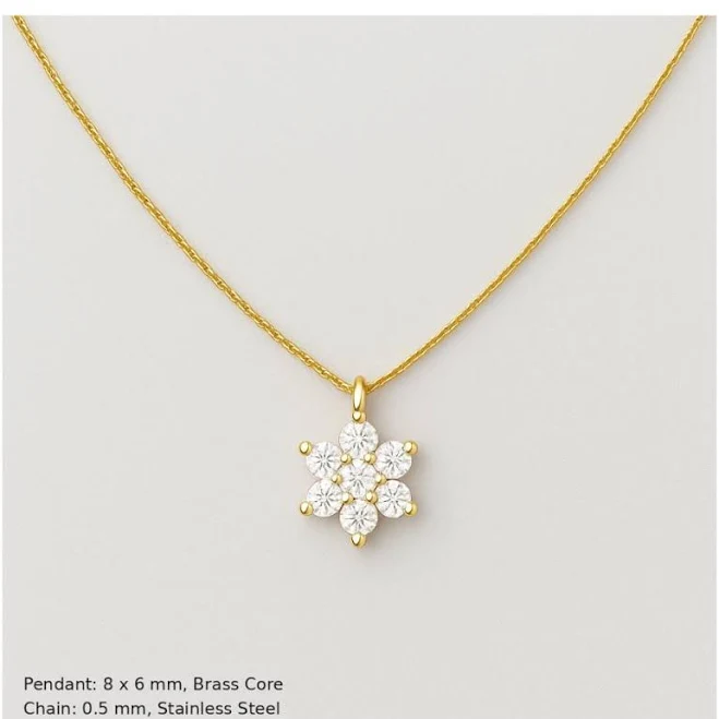 accessory 14K Gold Plated Minimalist Flower Pendant Necklace Etsy - Seller $11.3