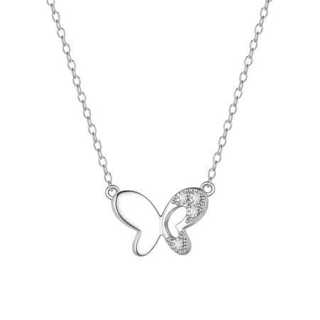 accessory 925 Sterling Silver Butterfly Pendant Necklace Walmart - Fasjewly Jewelry $17.99