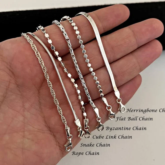 accessory 925 Sterling Silver Minimalist Chain Bracelet Etsy - Seller $36.79