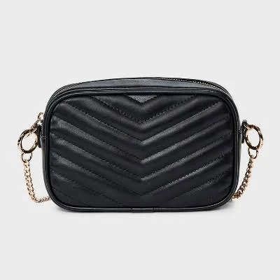 bag A New Day Quilted Faux Leather Camera Crossbody Bag Target $25