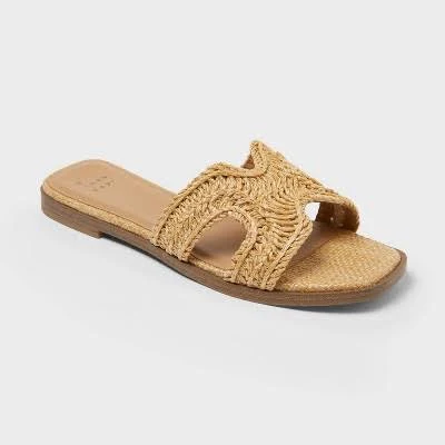 shoes A New Day Women's Wide Width Nina Slide Sandals Target $30