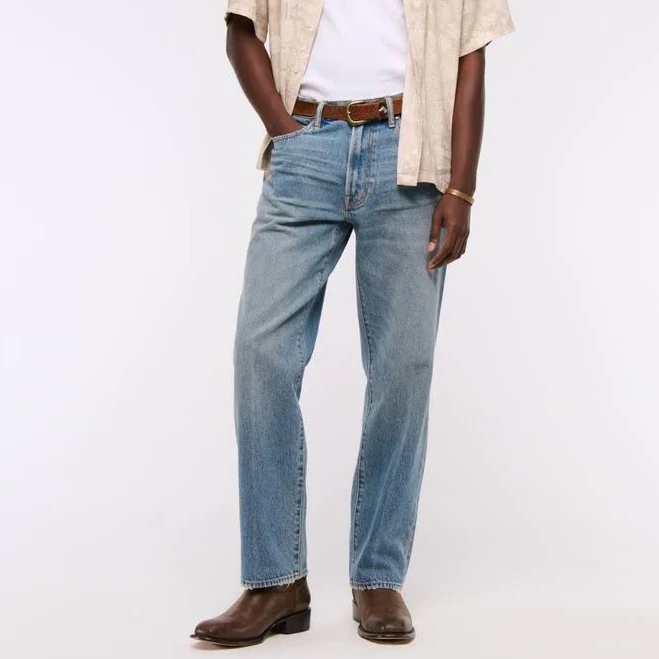 jeans Abercrombie & Fitch Men's Relaxed Straight Jeans Abercrombie & Fitch $80