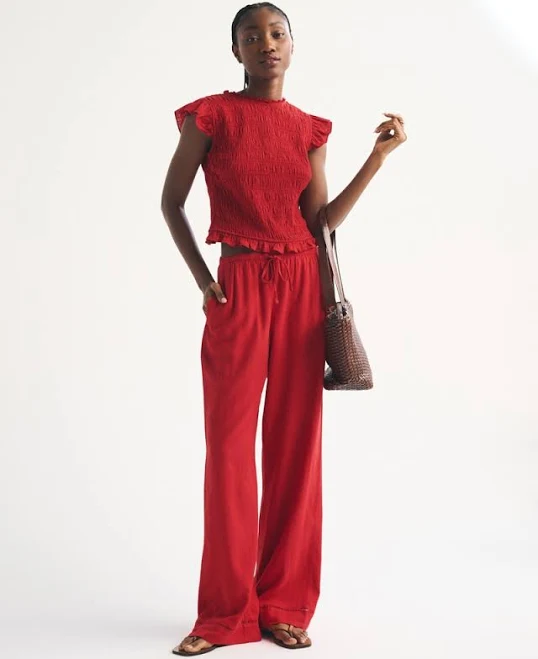 pants Abercrombie & Fitch Women's Linen-Blend Pull-On Pants Abercrombie & Fitch $80