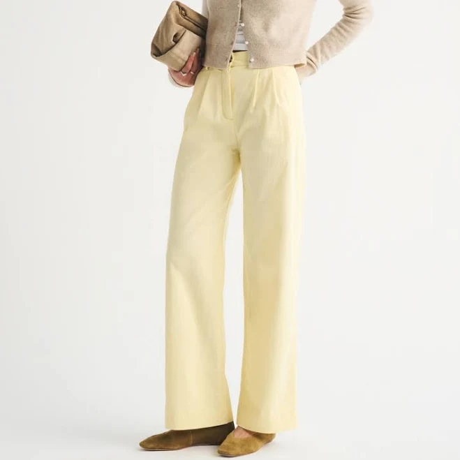 culottes Abercrombie & Fitch Women's Sloane Twill Tailored Wide Leg Pants Abercrombie & Fitch $59.99