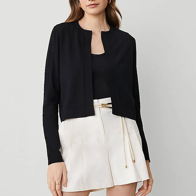 outerwear Ann Taylor Women's Cropped Open Cardigan Ann Taylor $29.99