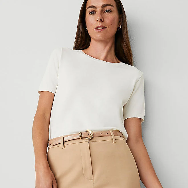 top Ann Taylor Women's Easy Sweater T-Shirt Ann Taylor $47.7