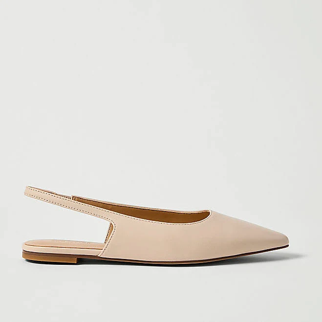 shoes Ann Taylor Women's Leather Slingback Flats Ann Taylor $94.8