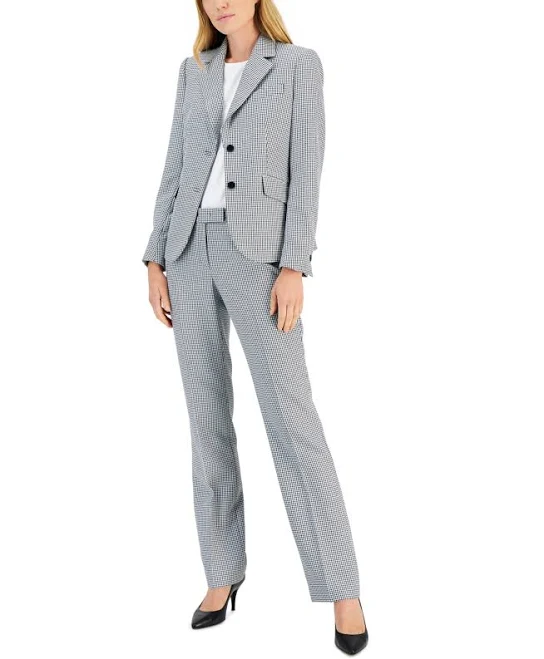 matching set Anne Klein Women's Mini Houndstooth Blazer Macy's $196
